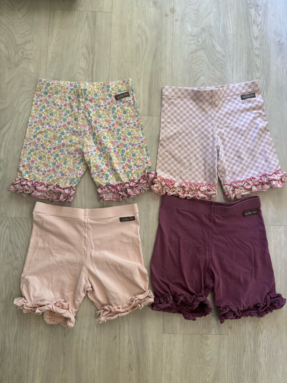 Matilda Jane Girls' Shorties Bundle—Floral, Gingham & Solid Ruffle